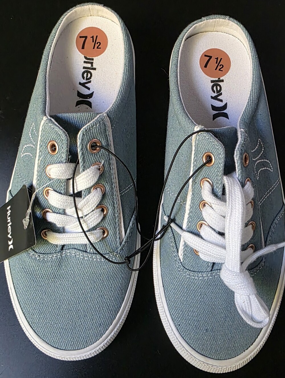 Hurley Kayo lace mule size 7.5 light blue